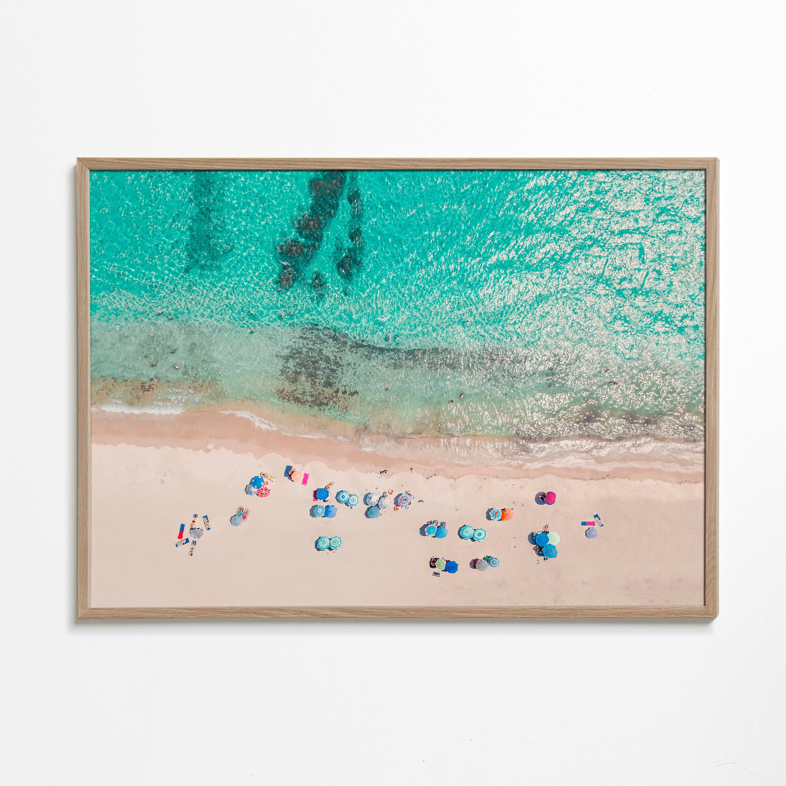 Landskapskonst: flygbild av strand