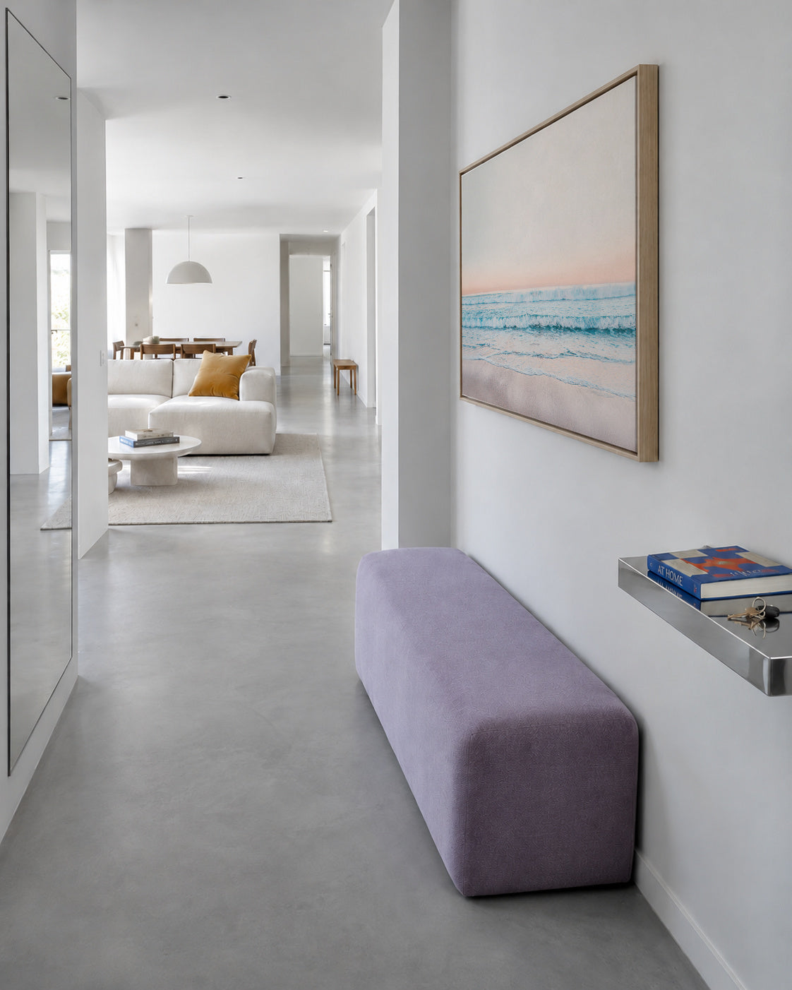 Serene - Framed canvas in an interior