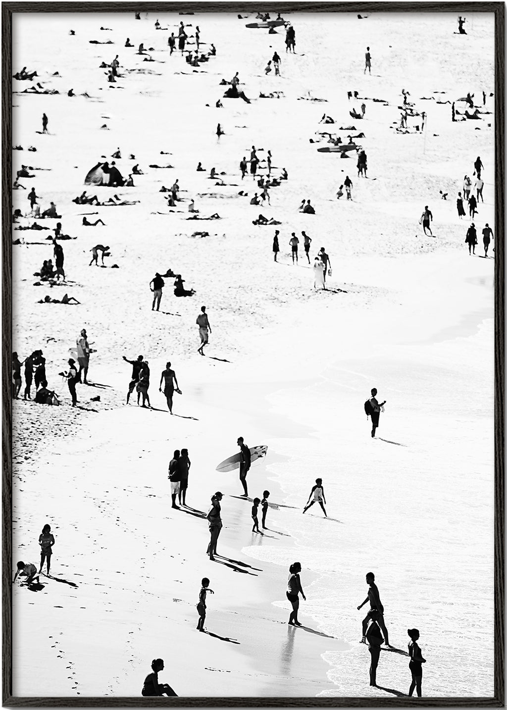 Landskapstavla strand silhuetter