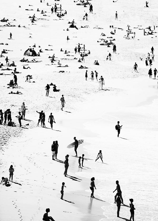 Landskapstavla strand silhuetter
