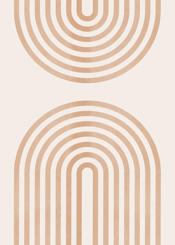 Geometrisk poster med minimalistiska bågar