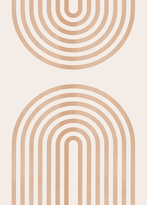 Geometrisk poster med minimalistiska bågar