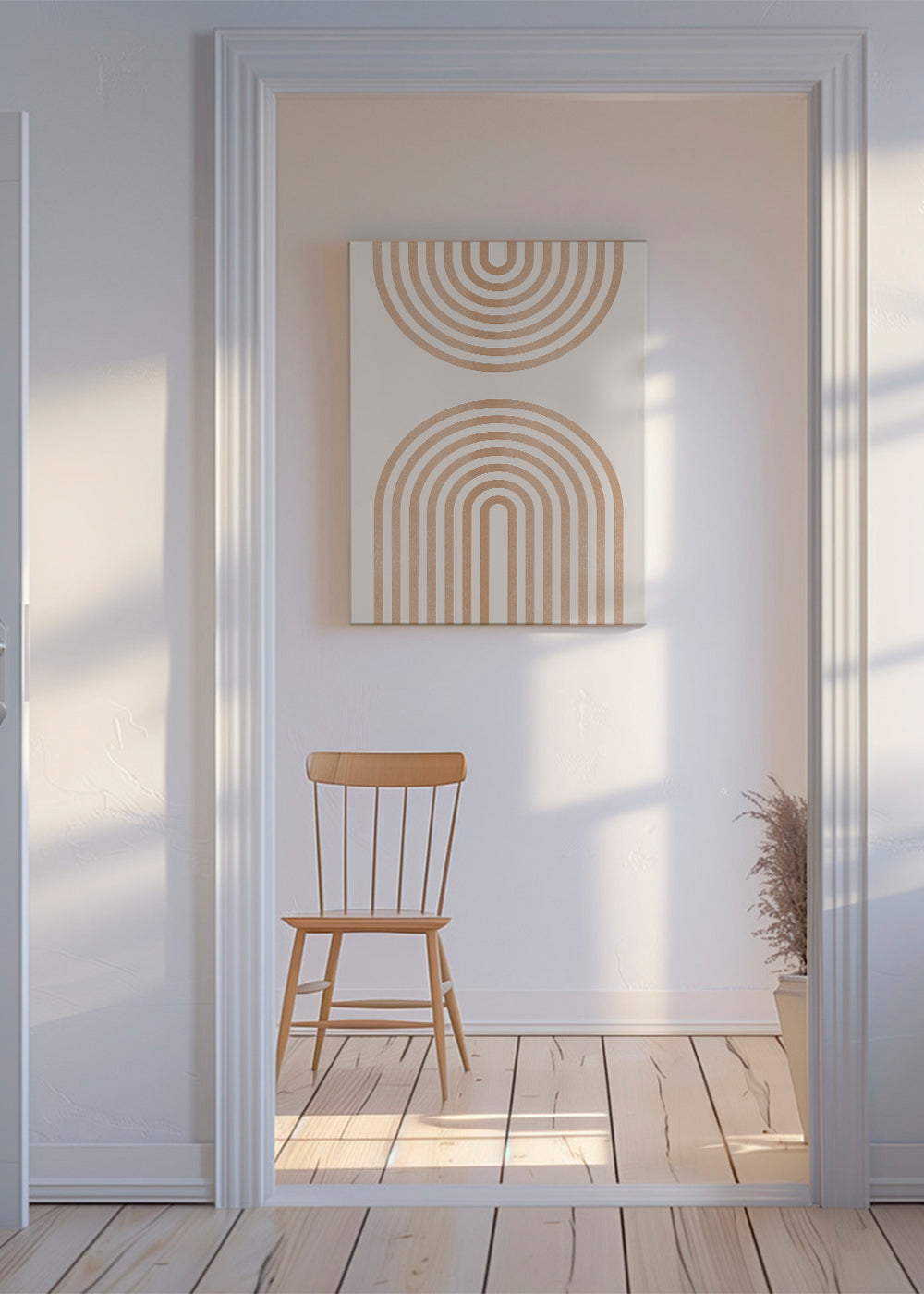 Geometrisk poster med minimalistiska bågar
