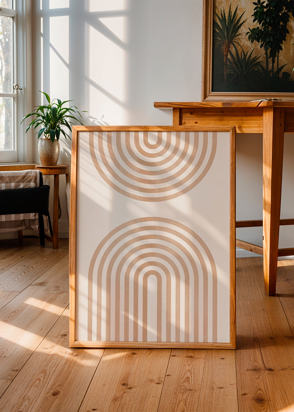 Geometrisk poster med minimalistiska bågar