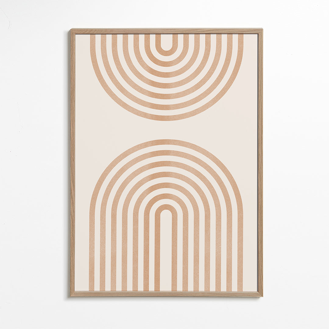 Geometrisk poster med minimalistiska bågar