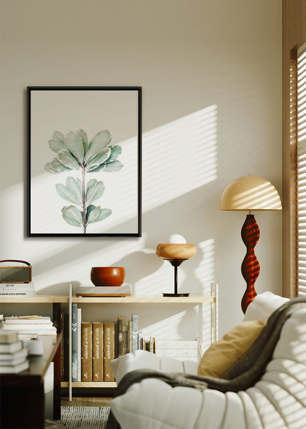 Botanisk poster med isolerad kvist