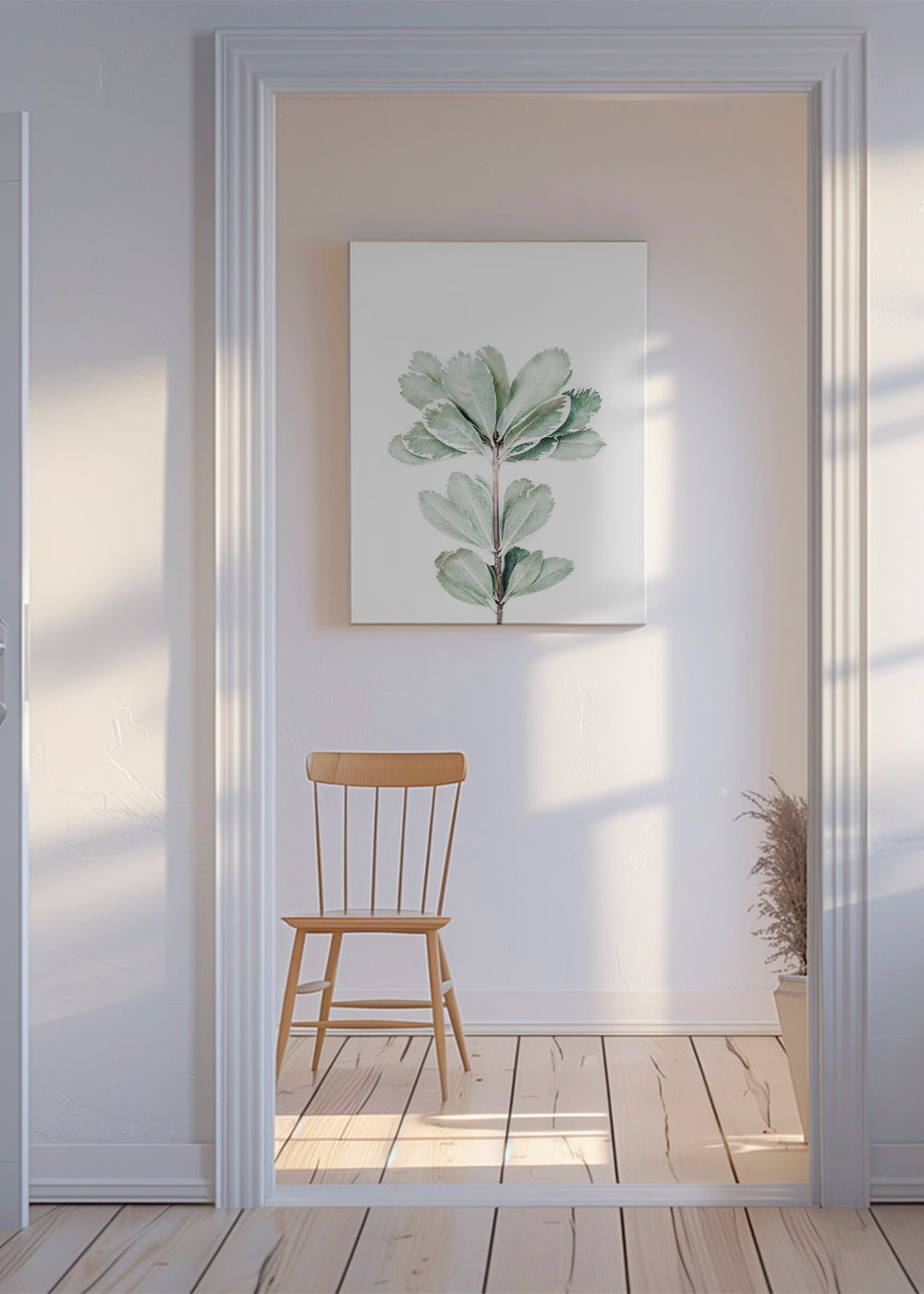 Botanisk poster med isolerad kvist