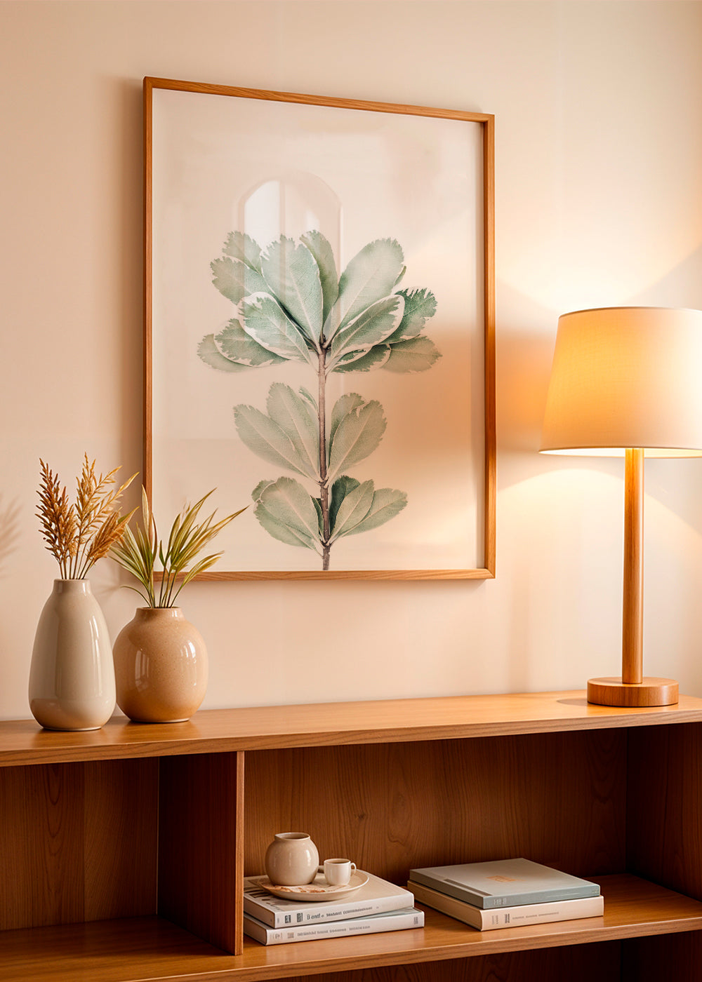 Botanisk poster med isolerad kvist