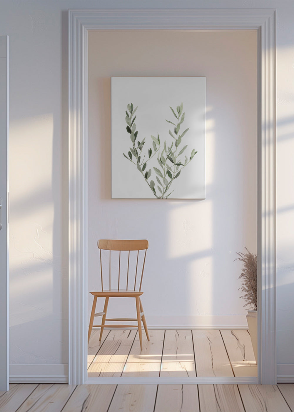 Botanisk poster olivkvist minimal