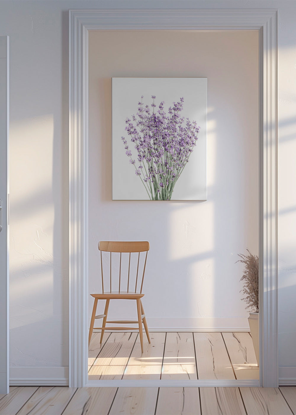 Botanisk print: lavendelbukett