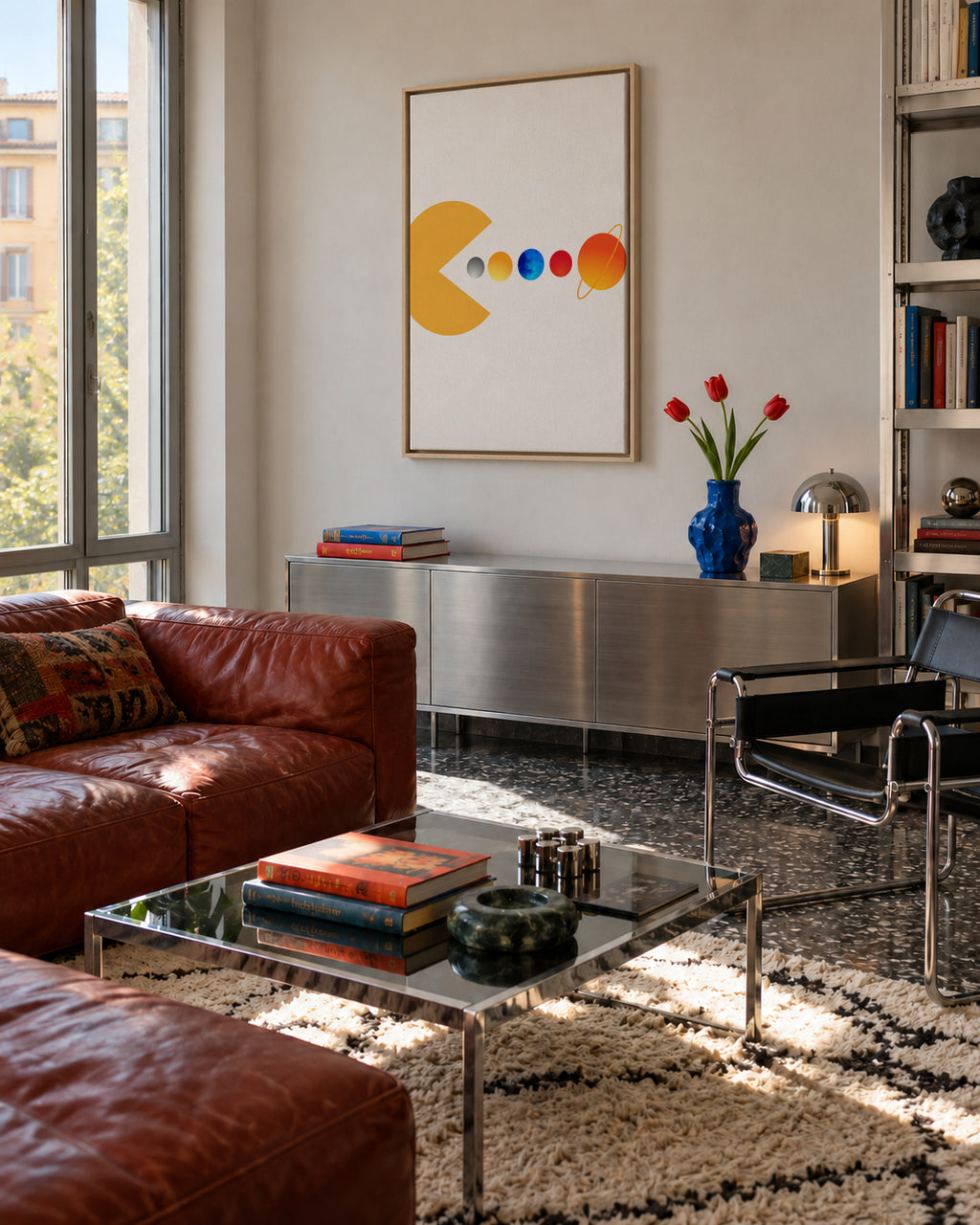 Yam Yam! Light - Framed canvas in an interior