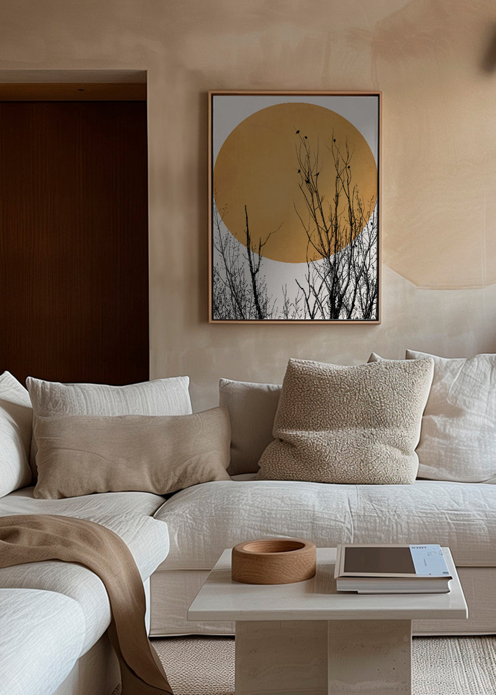 Botanisk poster ocker sol