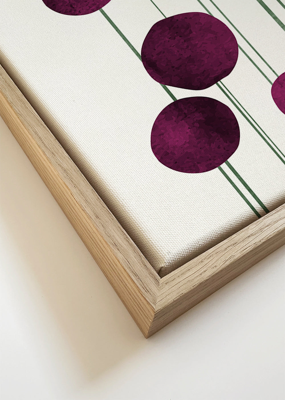 Botanisk poster lila cirklar på stjälkar