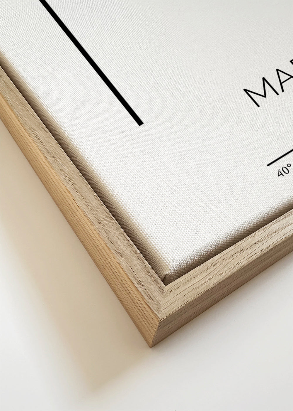 Stadsposter Madrid med minimalistiskt M