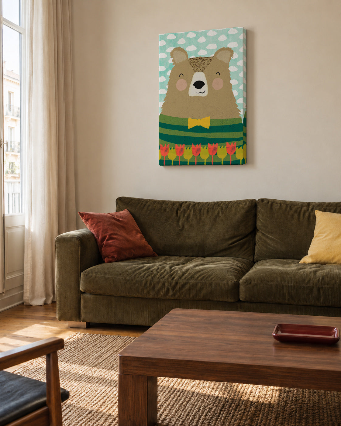 Bruno - Unframed canvas in an interior