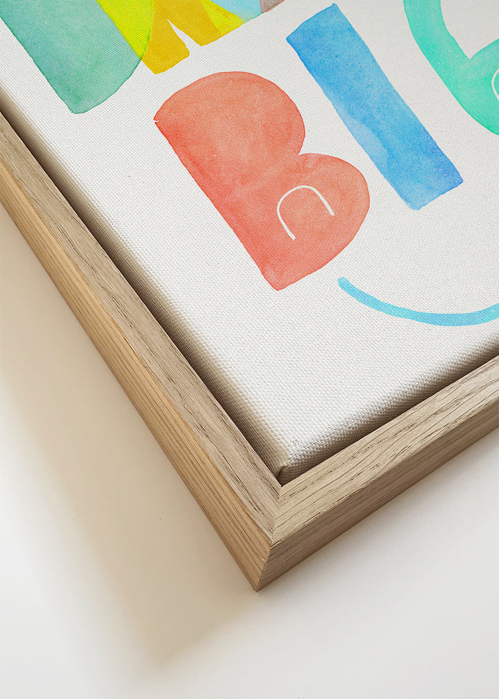 Typografisk akvarell 'Dream Big' illustration