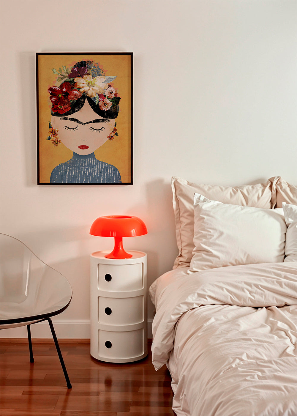 Illustration Frida med blomsterkrona