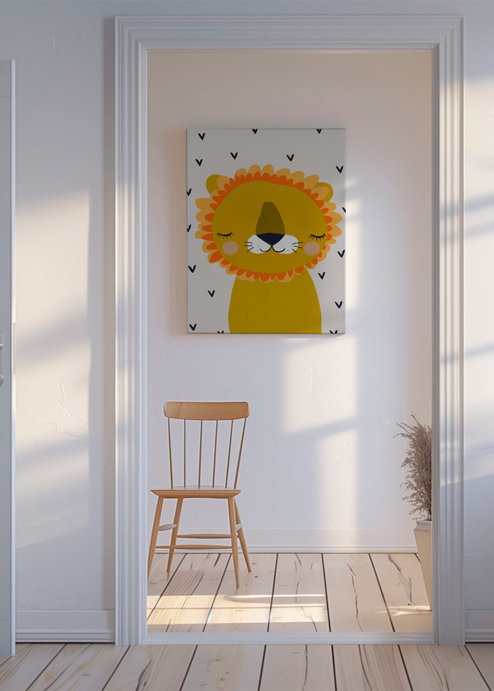 Barnposter: sovande lejon