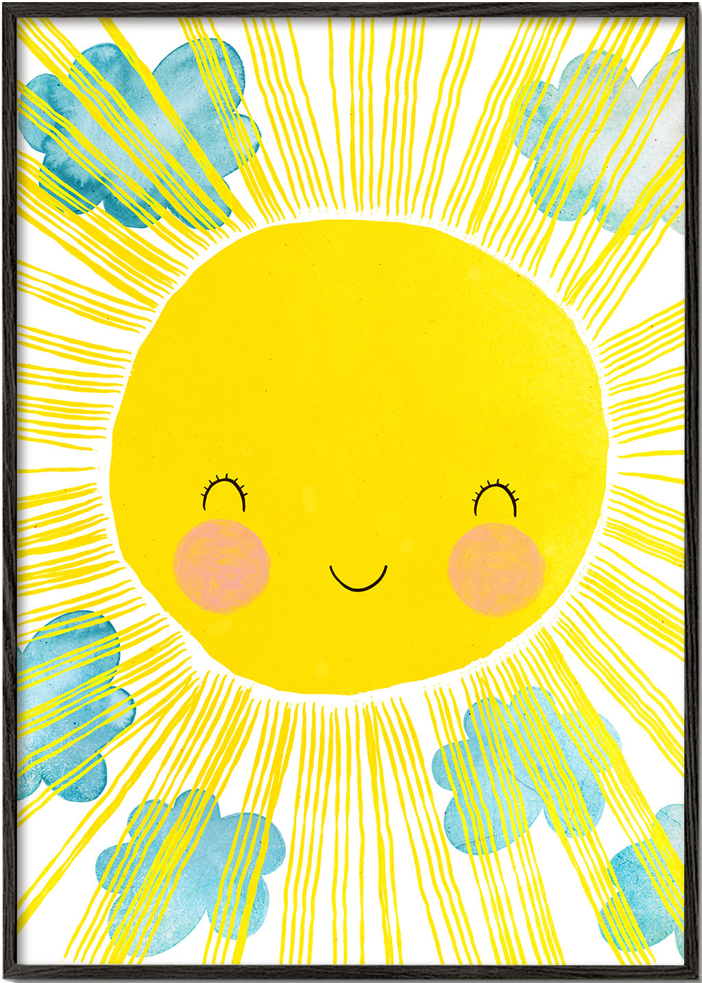 Barnposter leende sol
