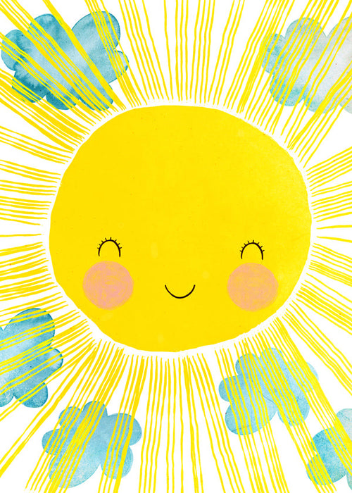 Barnposter leende sol