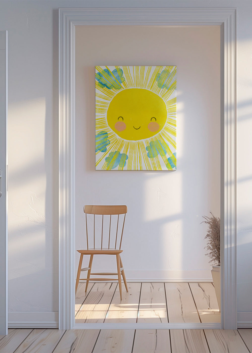 Barnposter leende sol