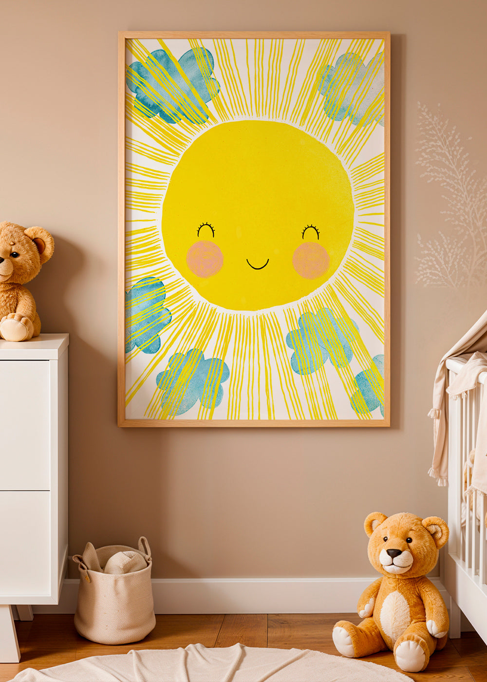 Barnposter leende sol