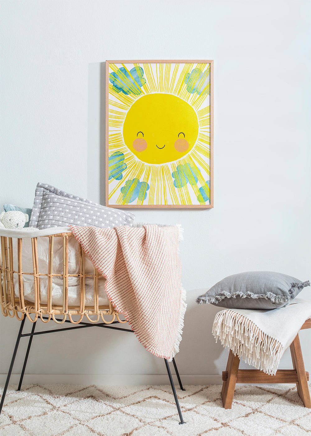Barnposter leende sol