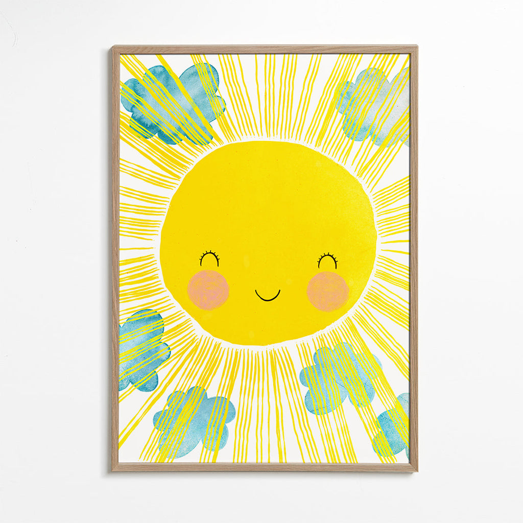 Barnposter leende sol