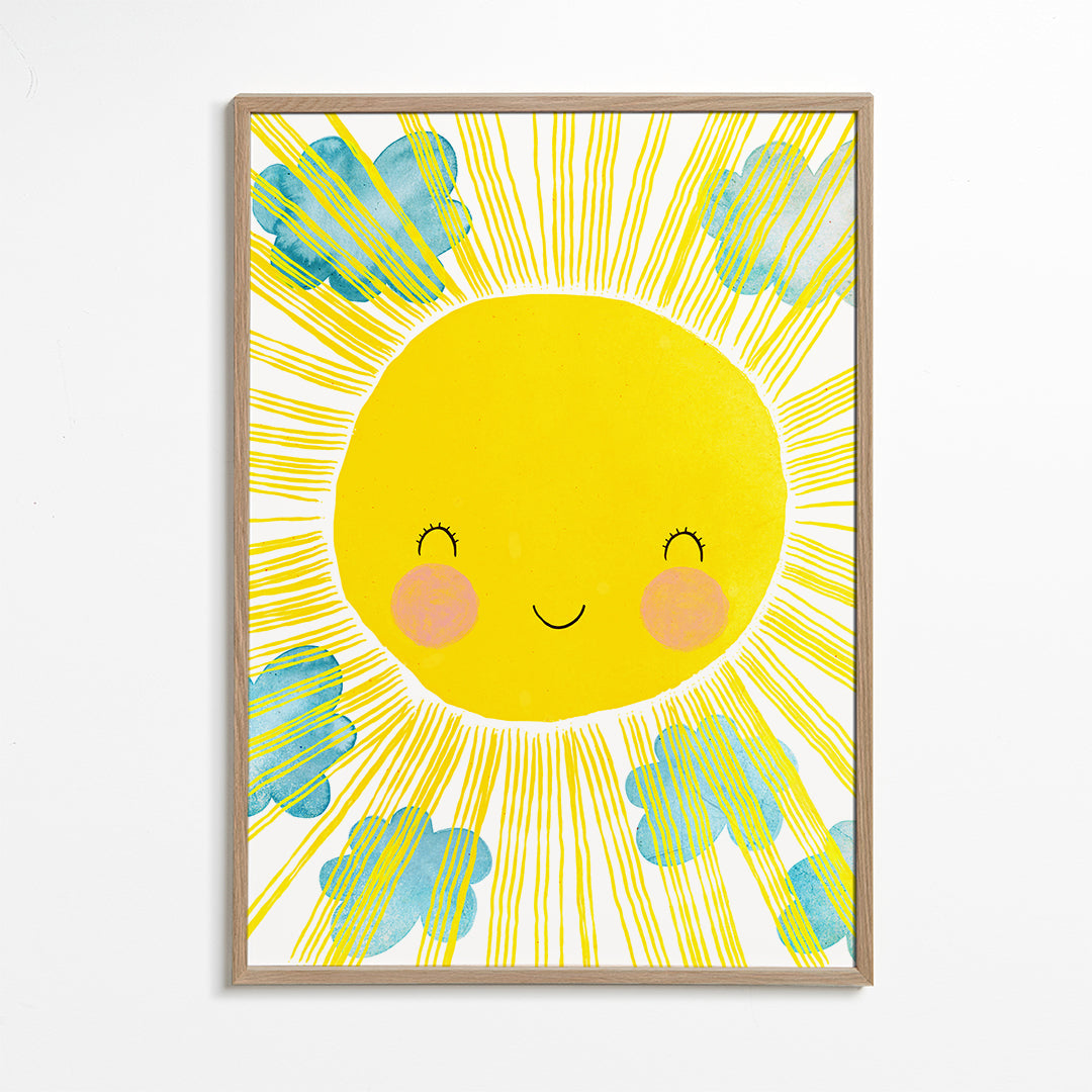 Barnposter leende sol