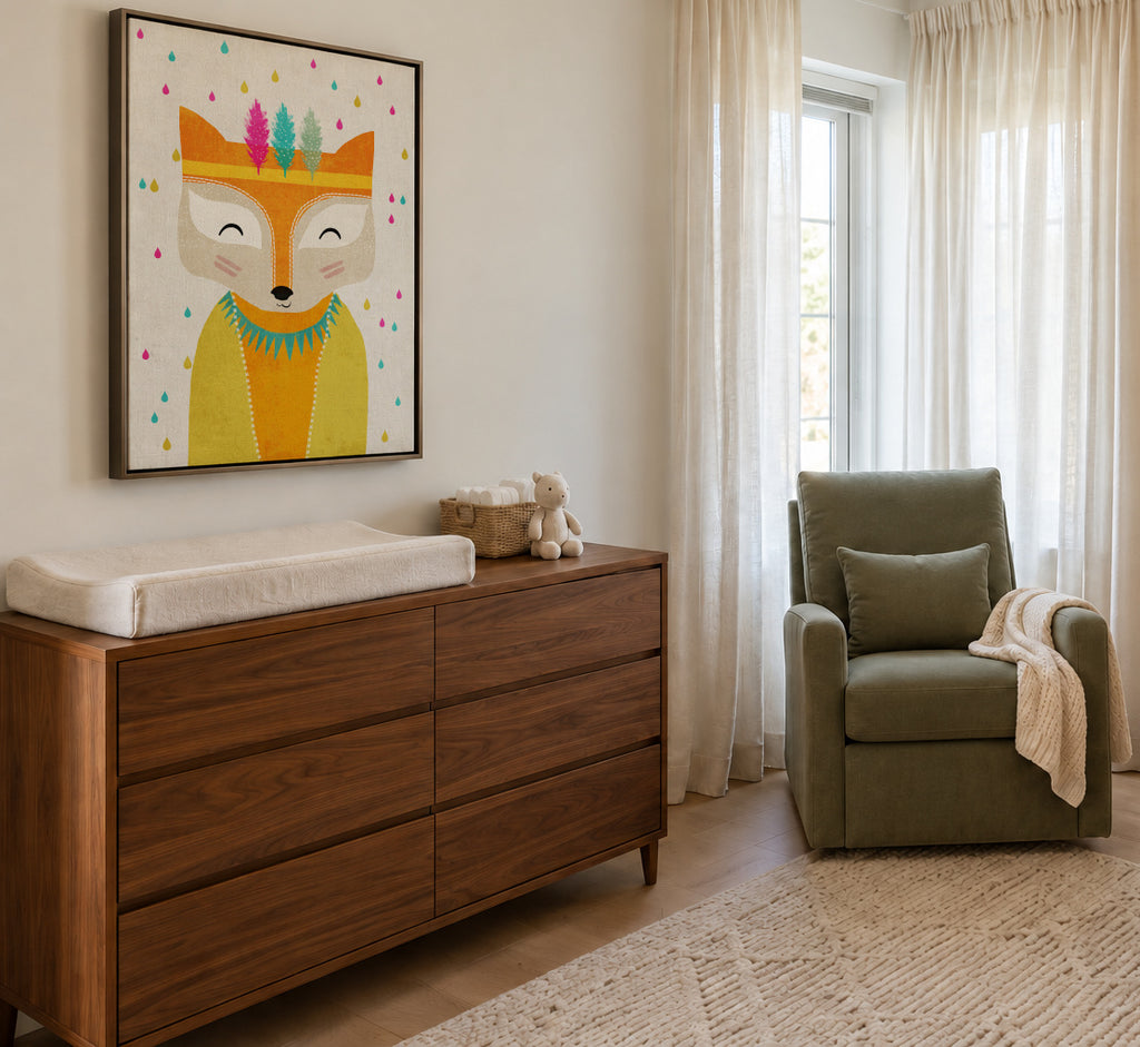 Rain maker - Framed canvas in an interior