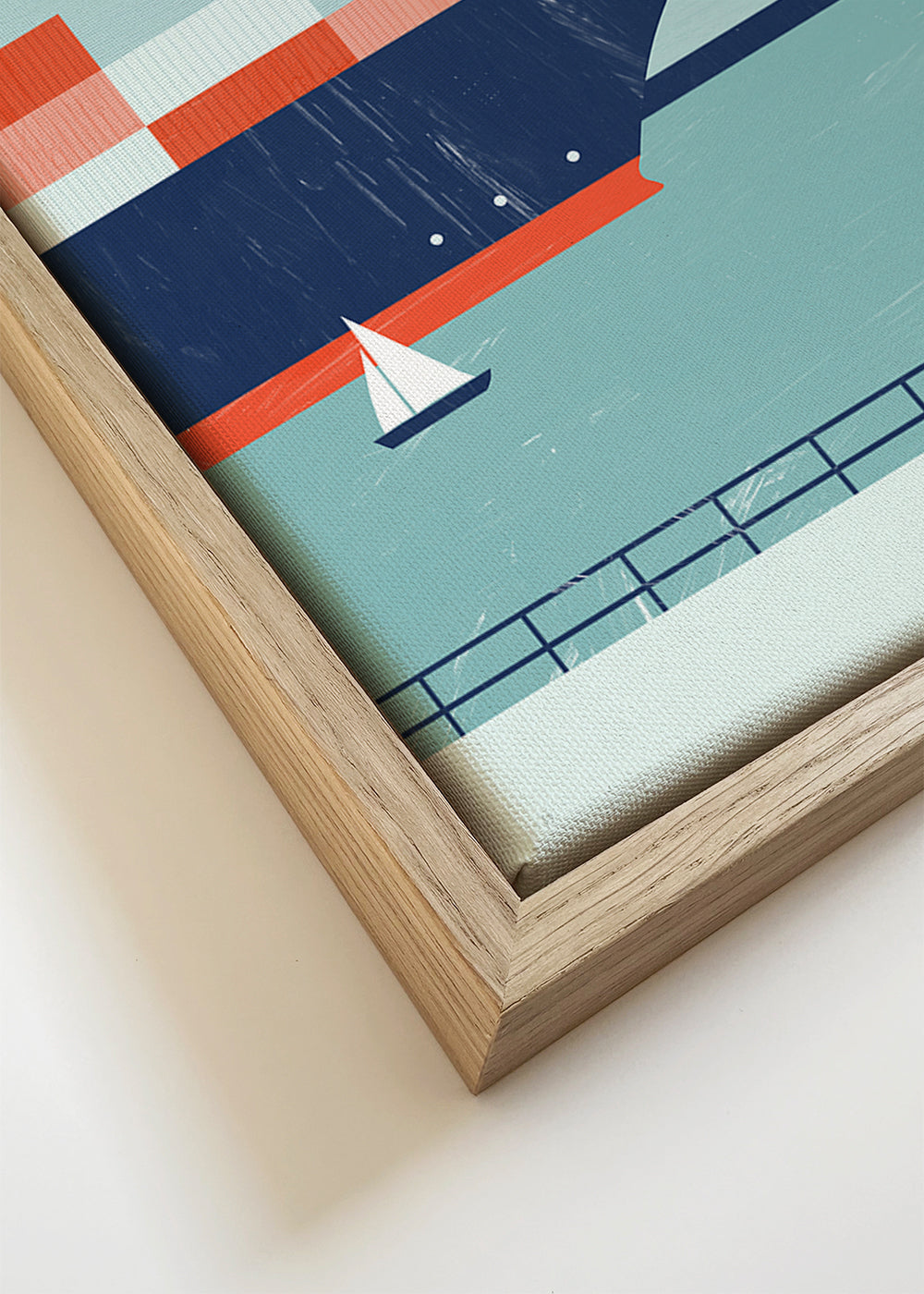 Reseaffisch Hamburg hamn illustration