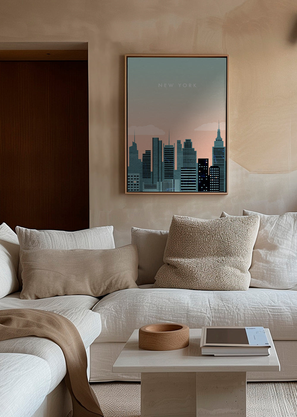 Reseaffisch New York skyline illustration