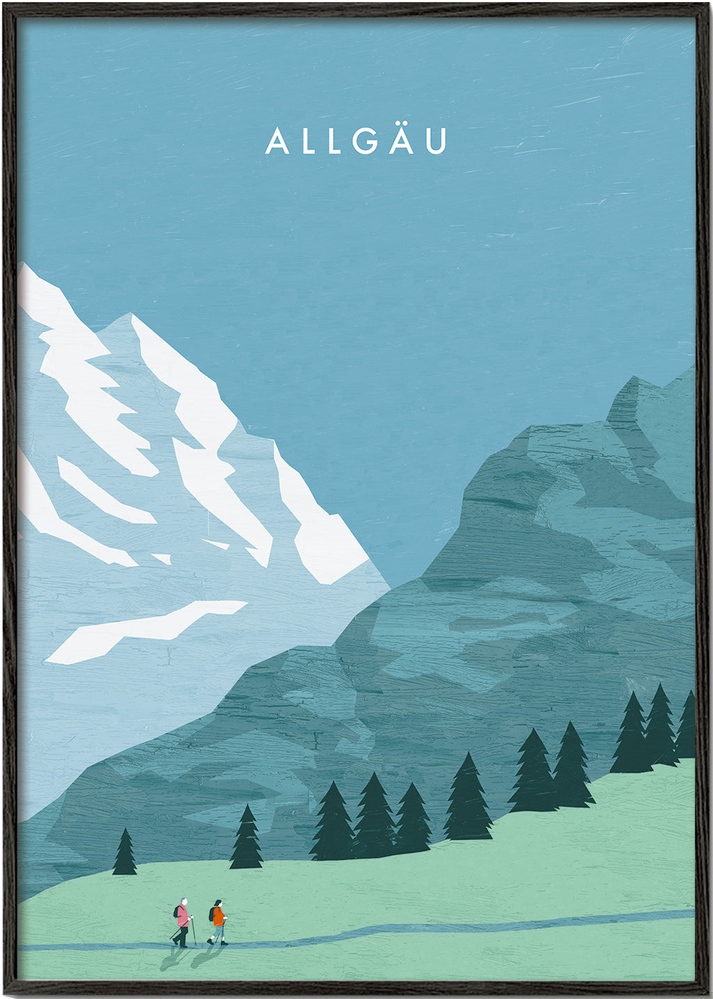 Landskap Allgäu illustration