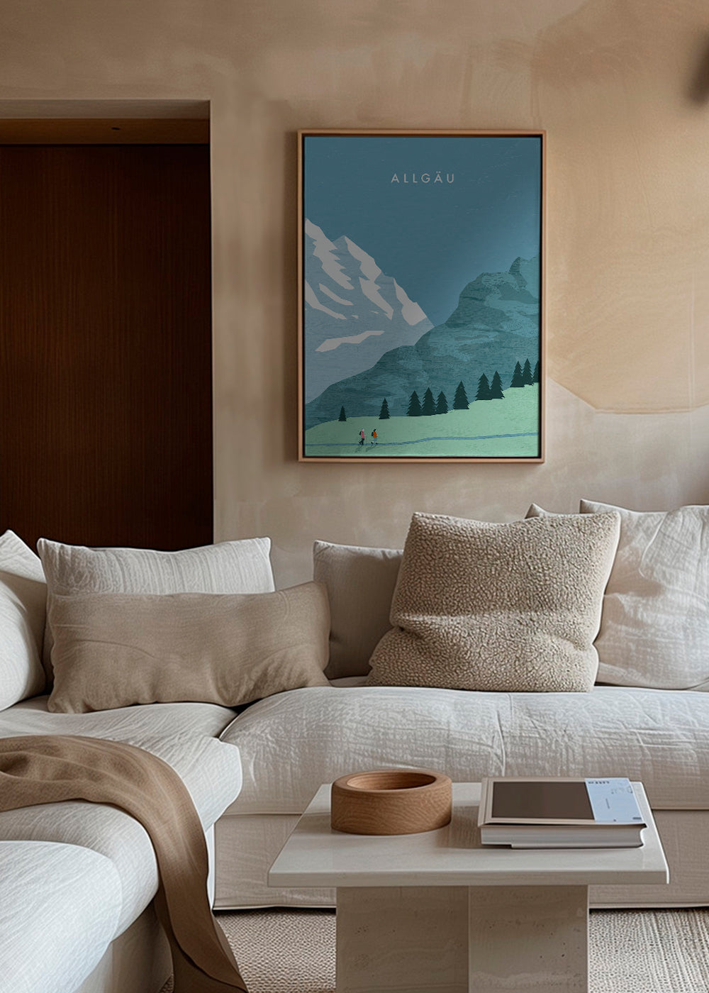 Landskap Allgäu illustration