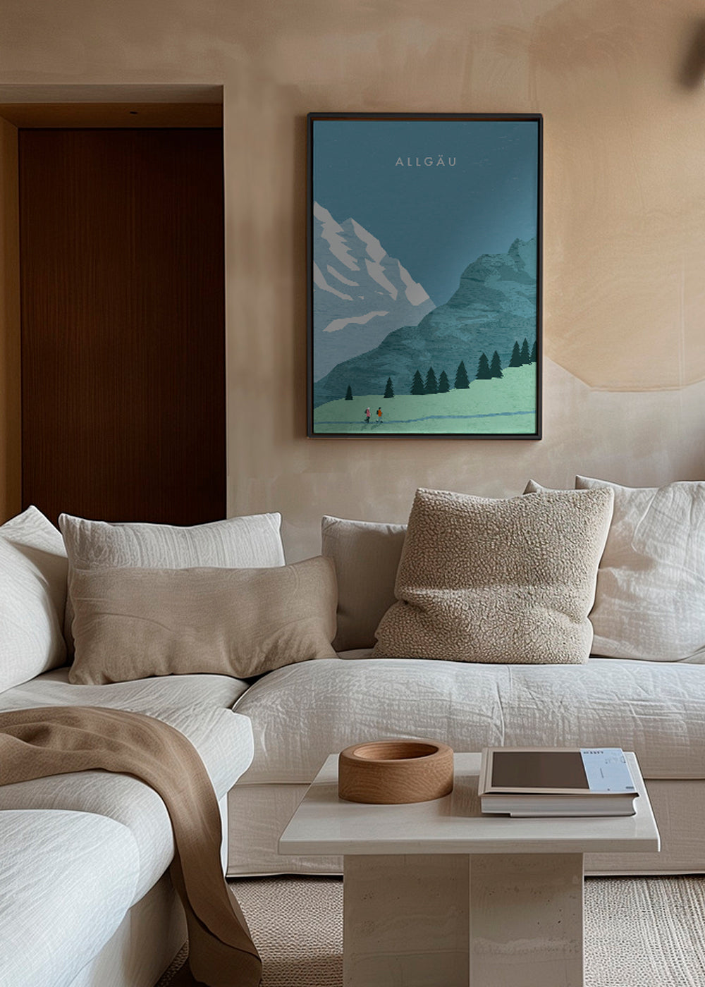 Landskap Allgäu illustration