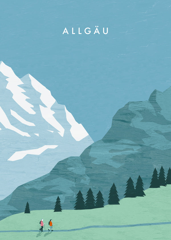 Landskap Allgäu illustration