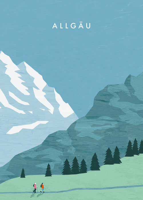 Landskap Allgäu illustration