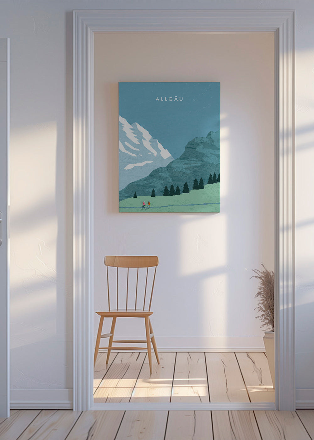 Landskap Allgäu illustration