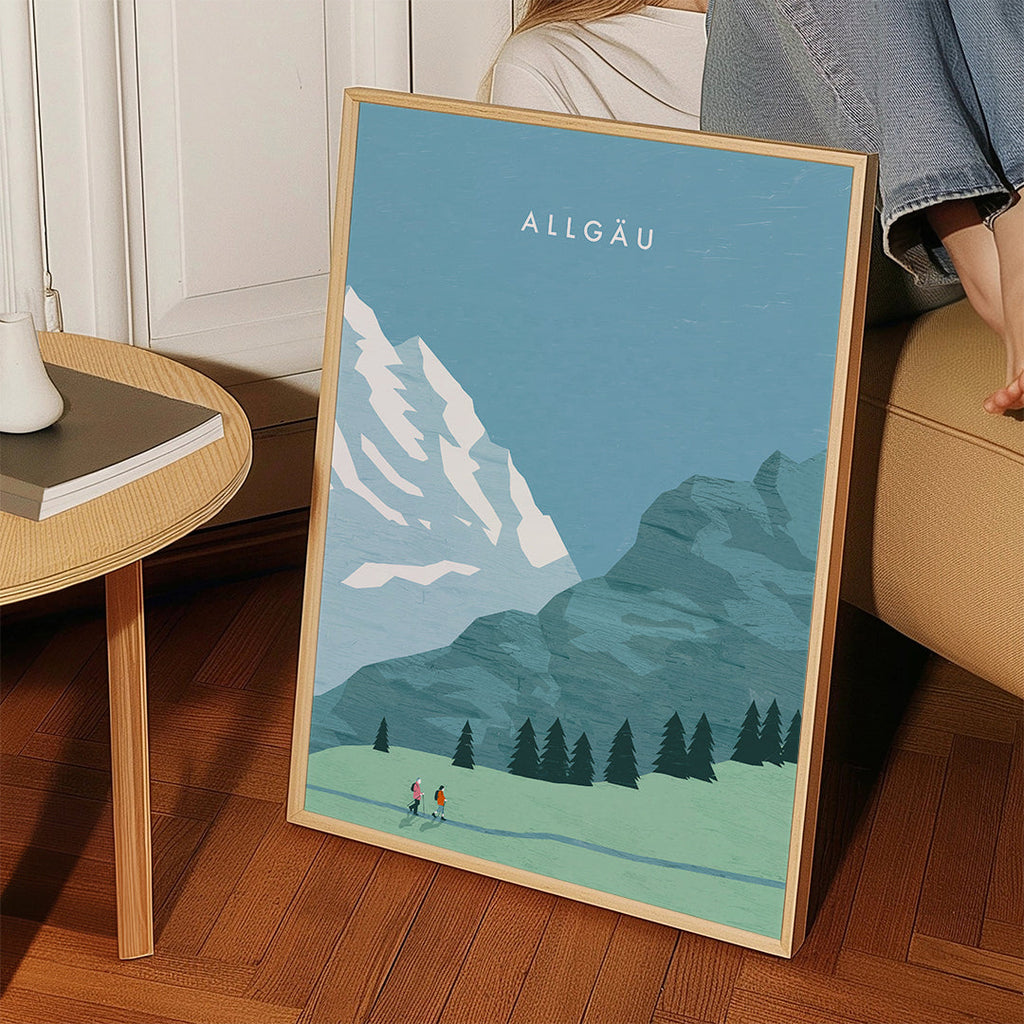 Landskap Allgäu illustration