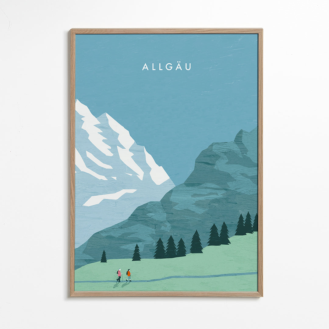 Landskap Allgäu illustration