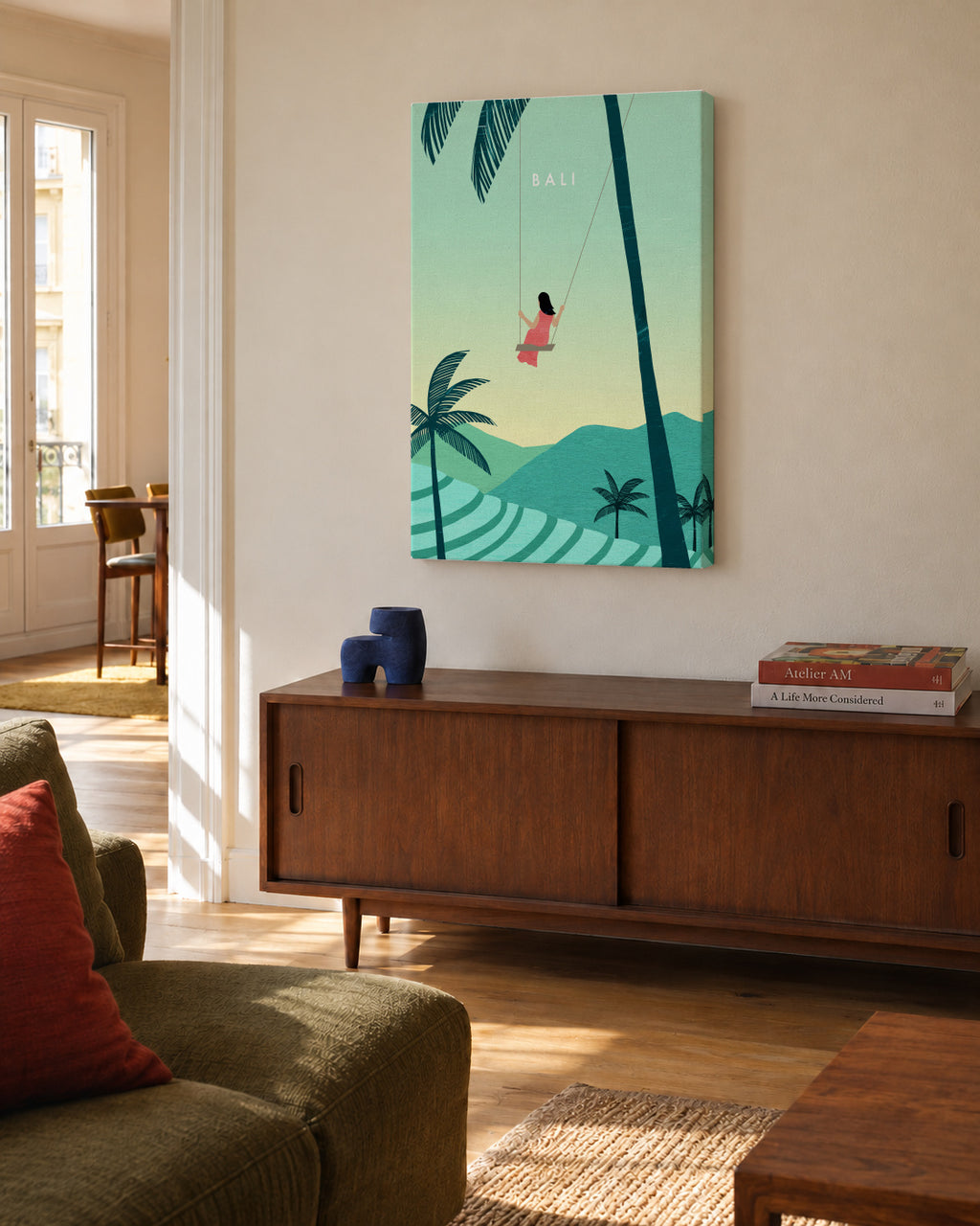 Bali - Unframed canvas in an interior