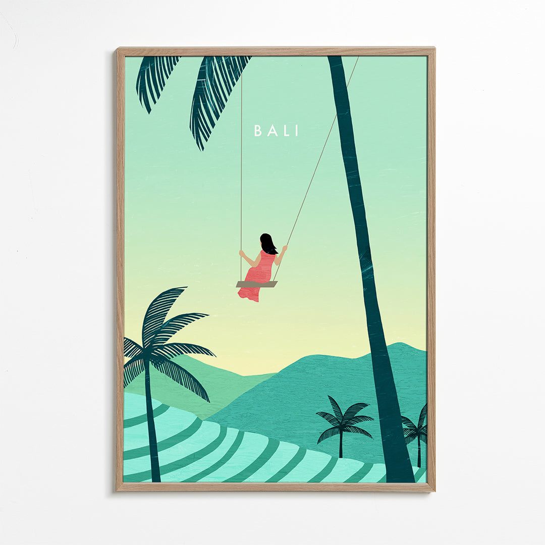 Kökskonst Bali: tropisk gunga-illustration