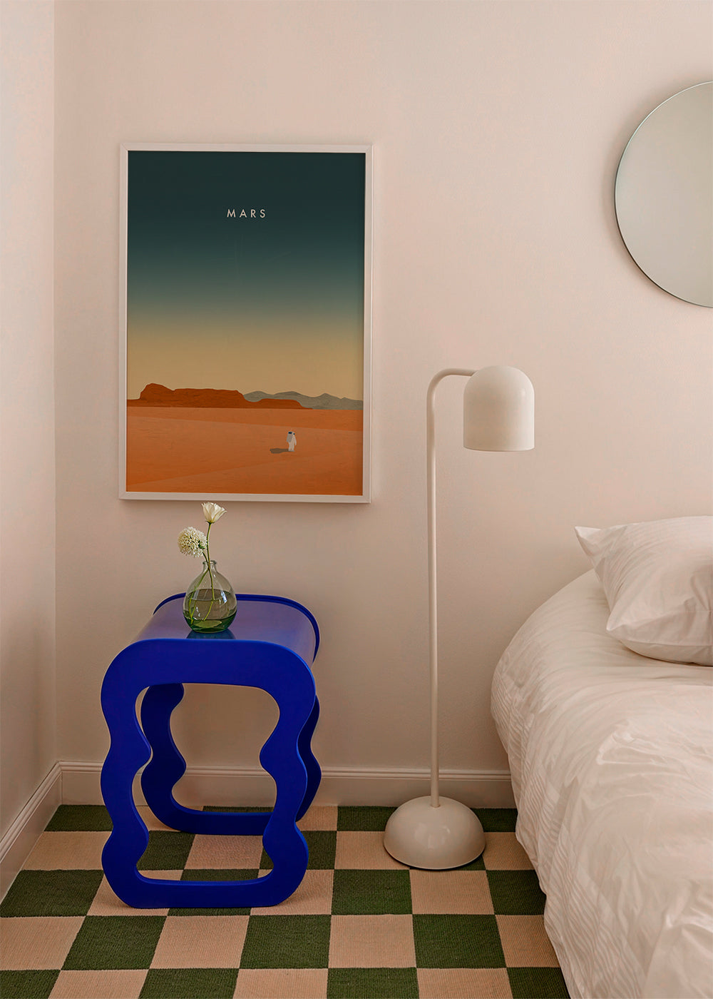 Landskap konst: mars-scen med astronaut