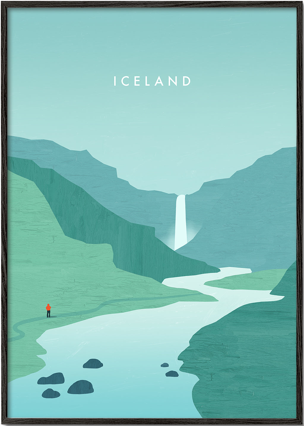 Landskapskonst: Island vattenfall