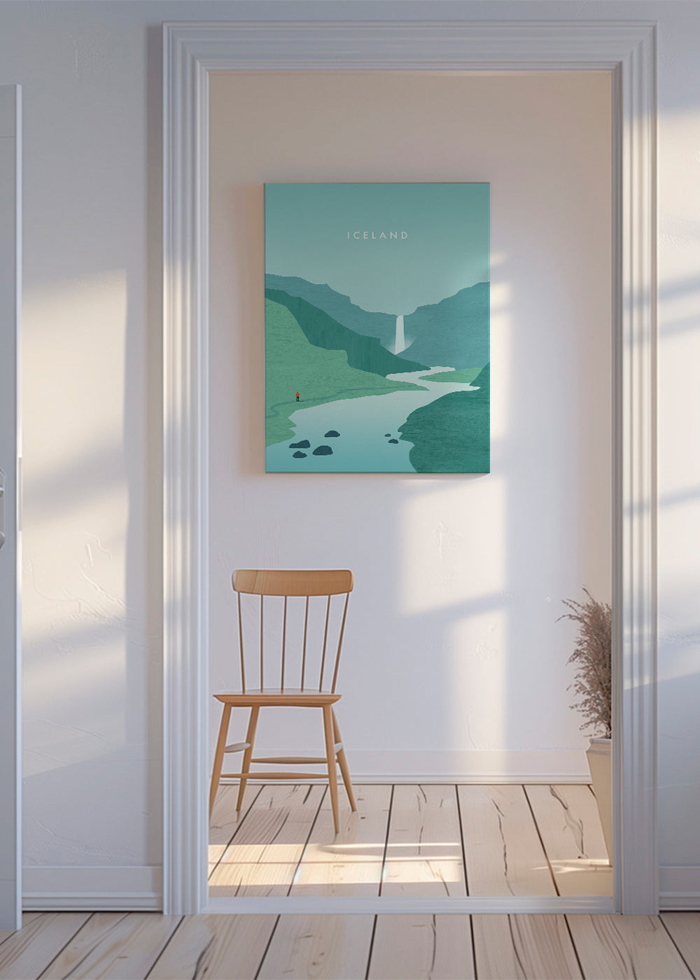 Landskapskonst: Island vattenfall