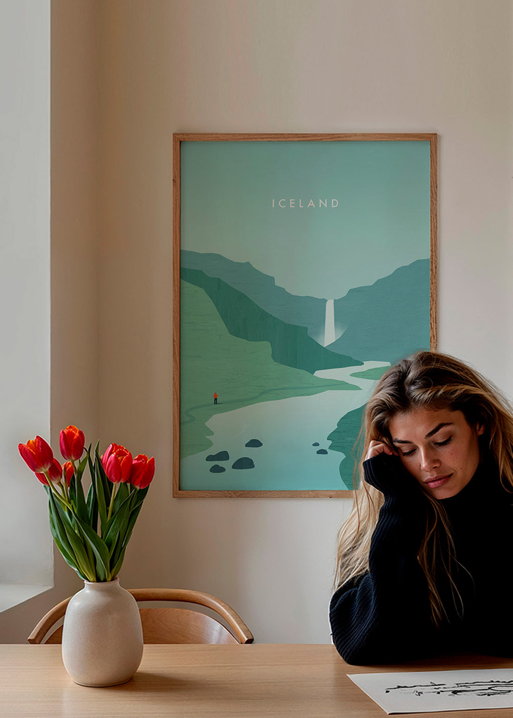 Landskapskonst: Island vattenfall