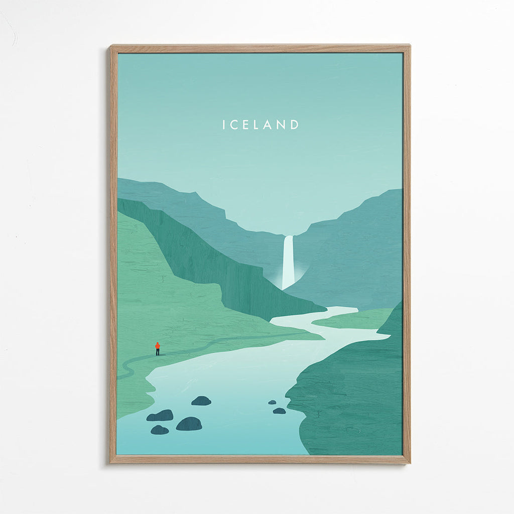 Landskapskonst: Island vattenfall