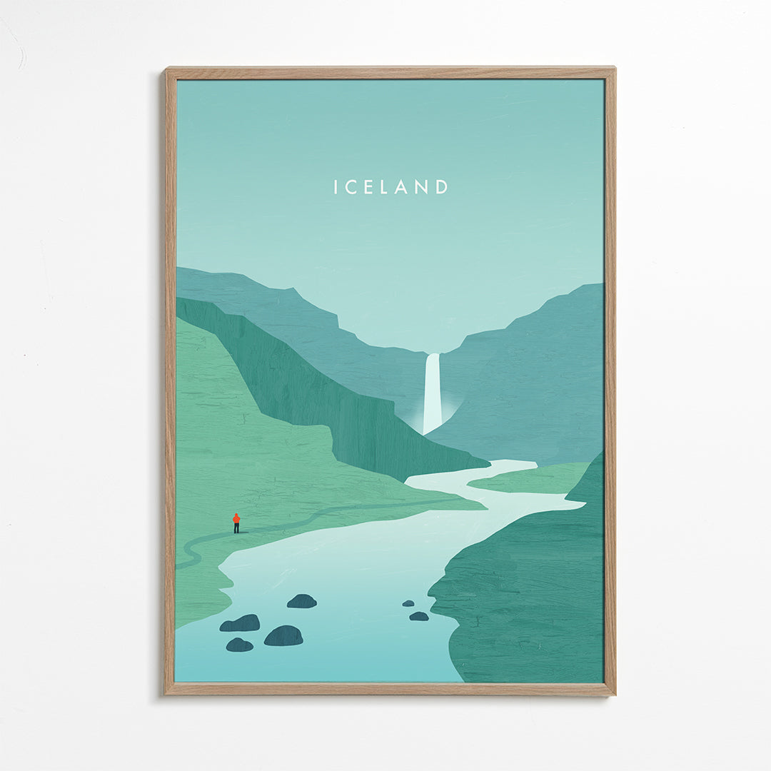Landskapskonst: Island vattenfall