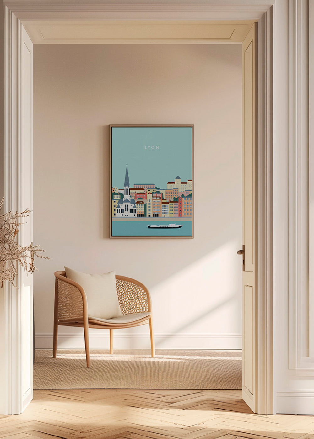 Kökskonst Lyon: kustillustration