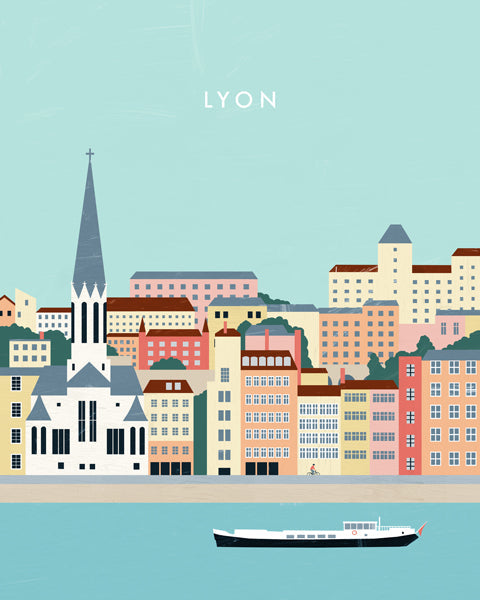 Kökskonst Lyon: kustillustration